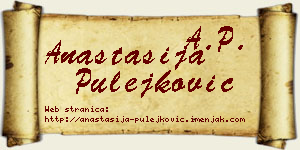 Anastasija Pulejković vizit kartica